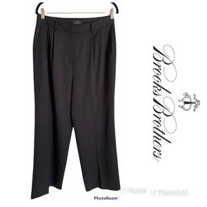 BROOKS BROTHERS 346 Women’s 10 Front Pleated Black Trousers